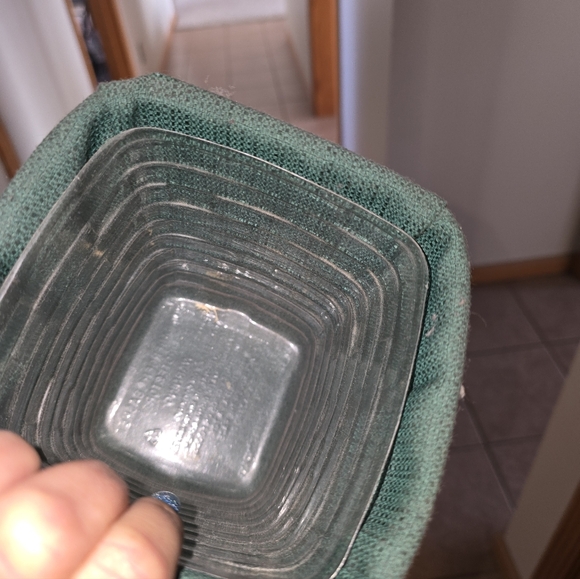 Longaberger Spoon Green and Tan Woven Basket - Picture 3 of 3